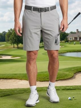 Adidas Ultimate365 8.5" Golf Shorts Grey Size 44 Performance Stretch HR7939